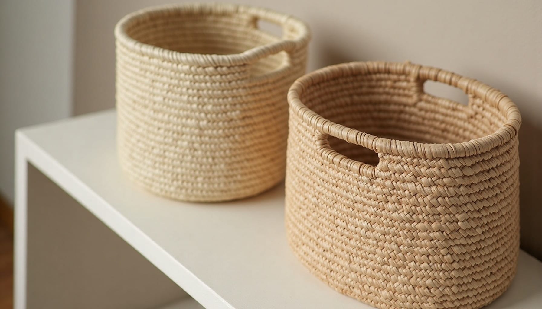 are wicker baskets good for storage — warm minimal detail