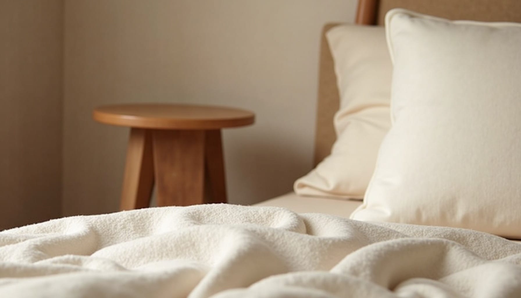 bedroom ideas, warm minimal detail