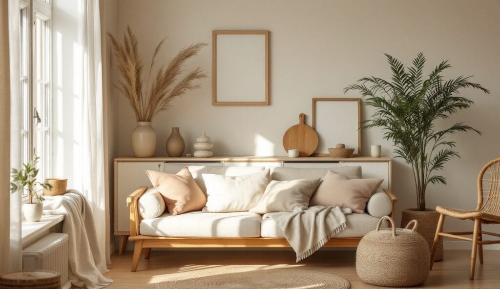 Calm Bedroom Blinds: Natural Fabrics and Soft Light Control