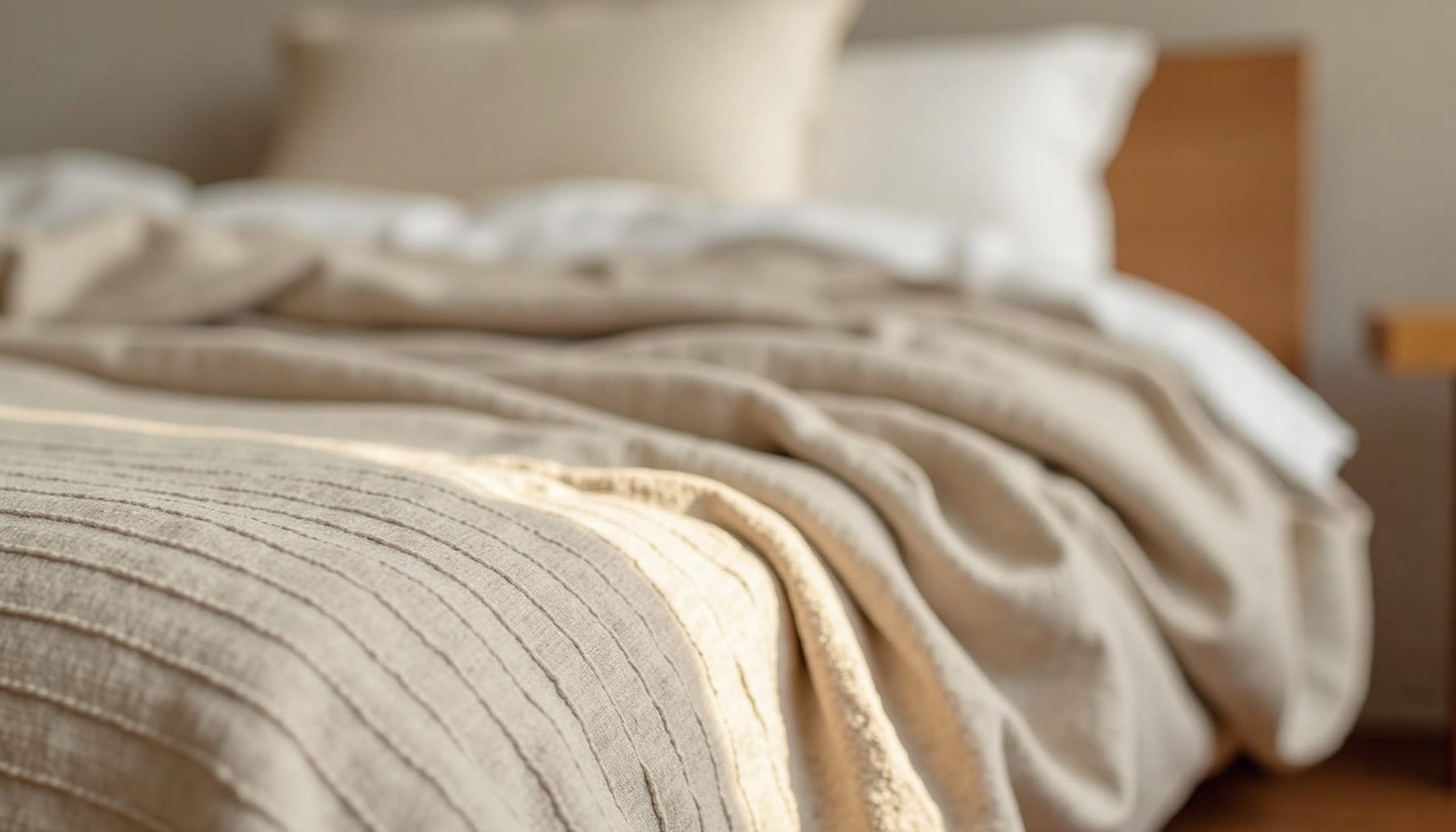 french bedroom, warm minimal detail