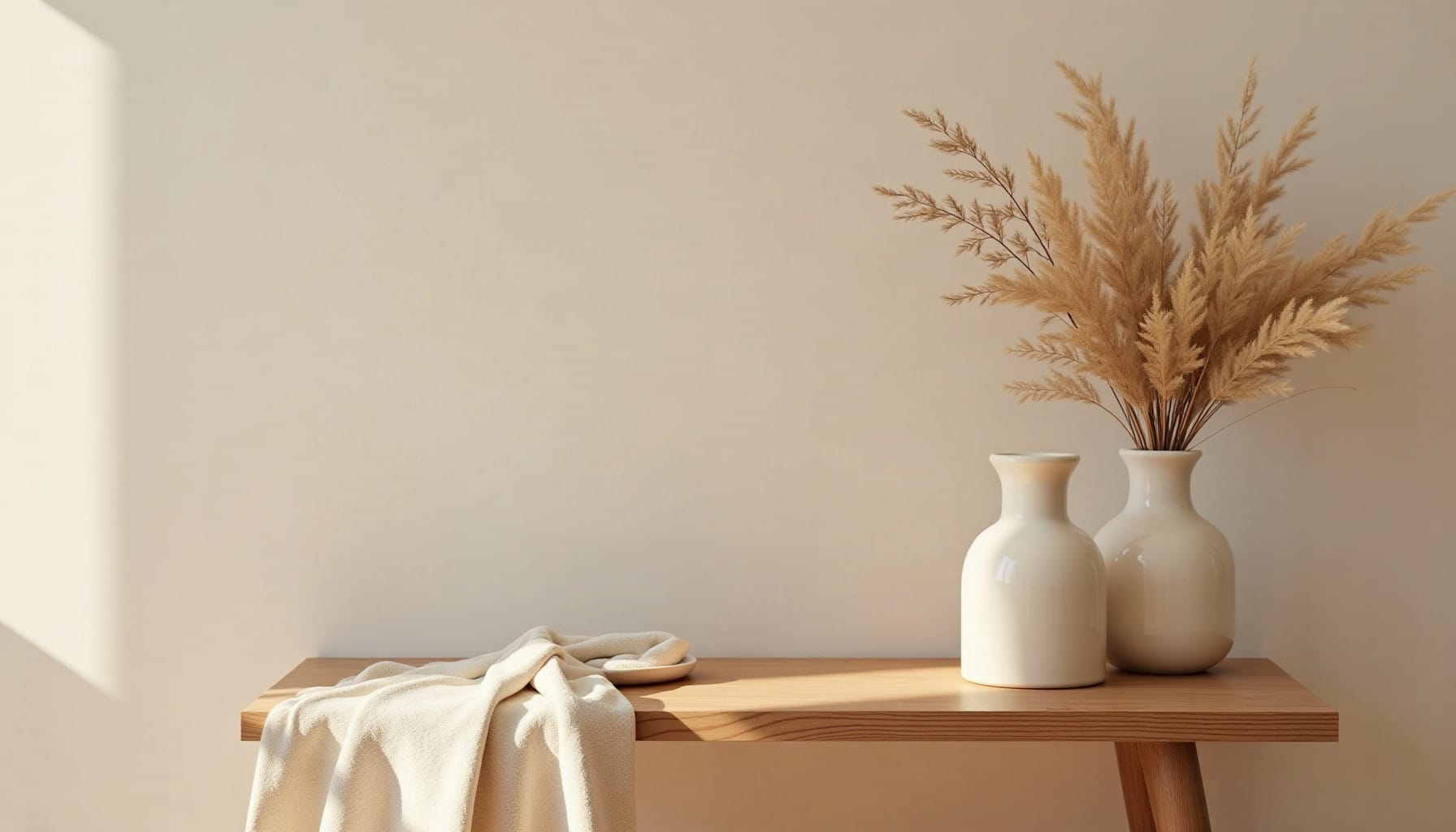 empty room, warm minimal detail