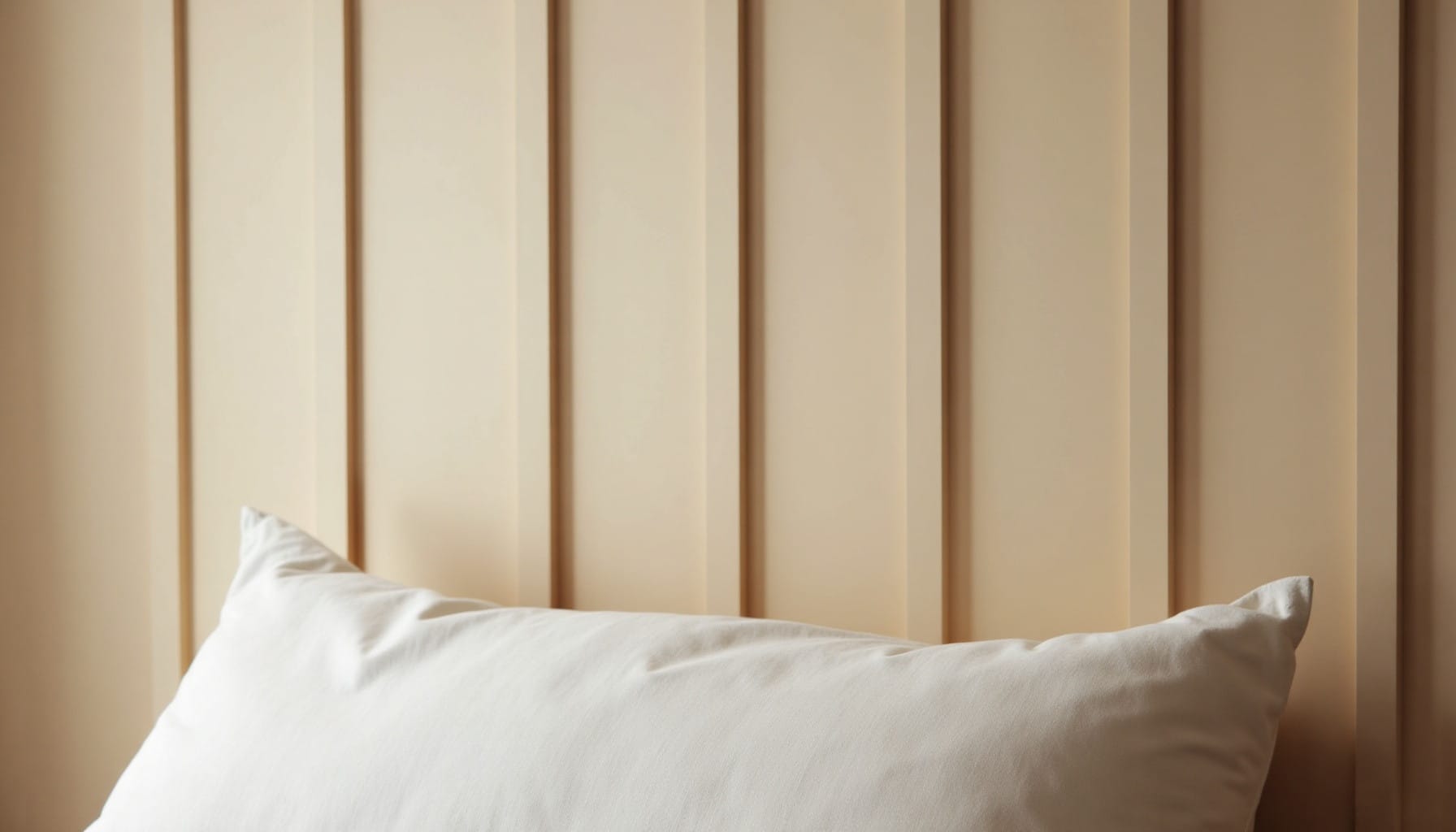 bedroom panelling — warm minimal detail