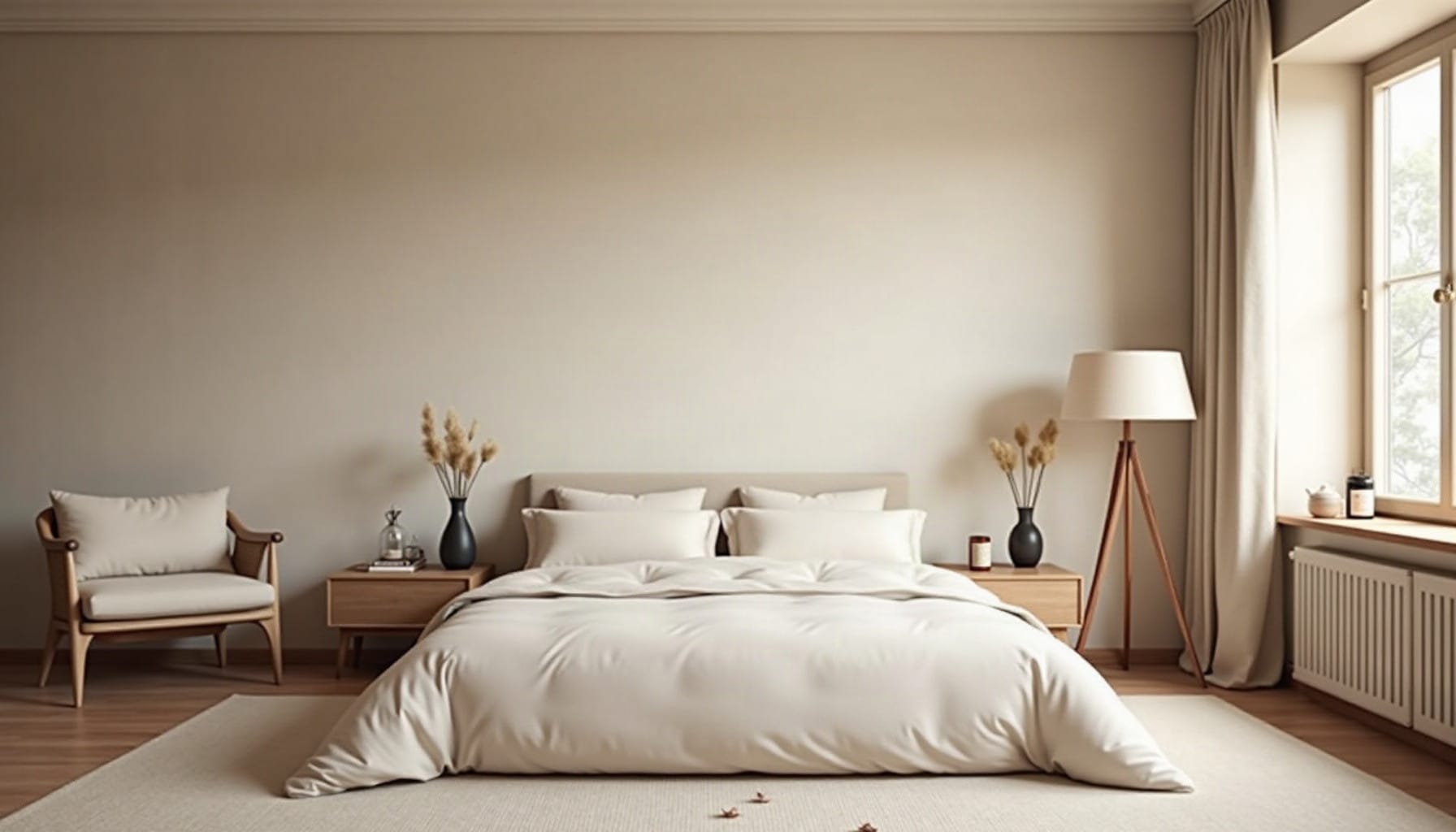 accent wall bedroom, natural textures