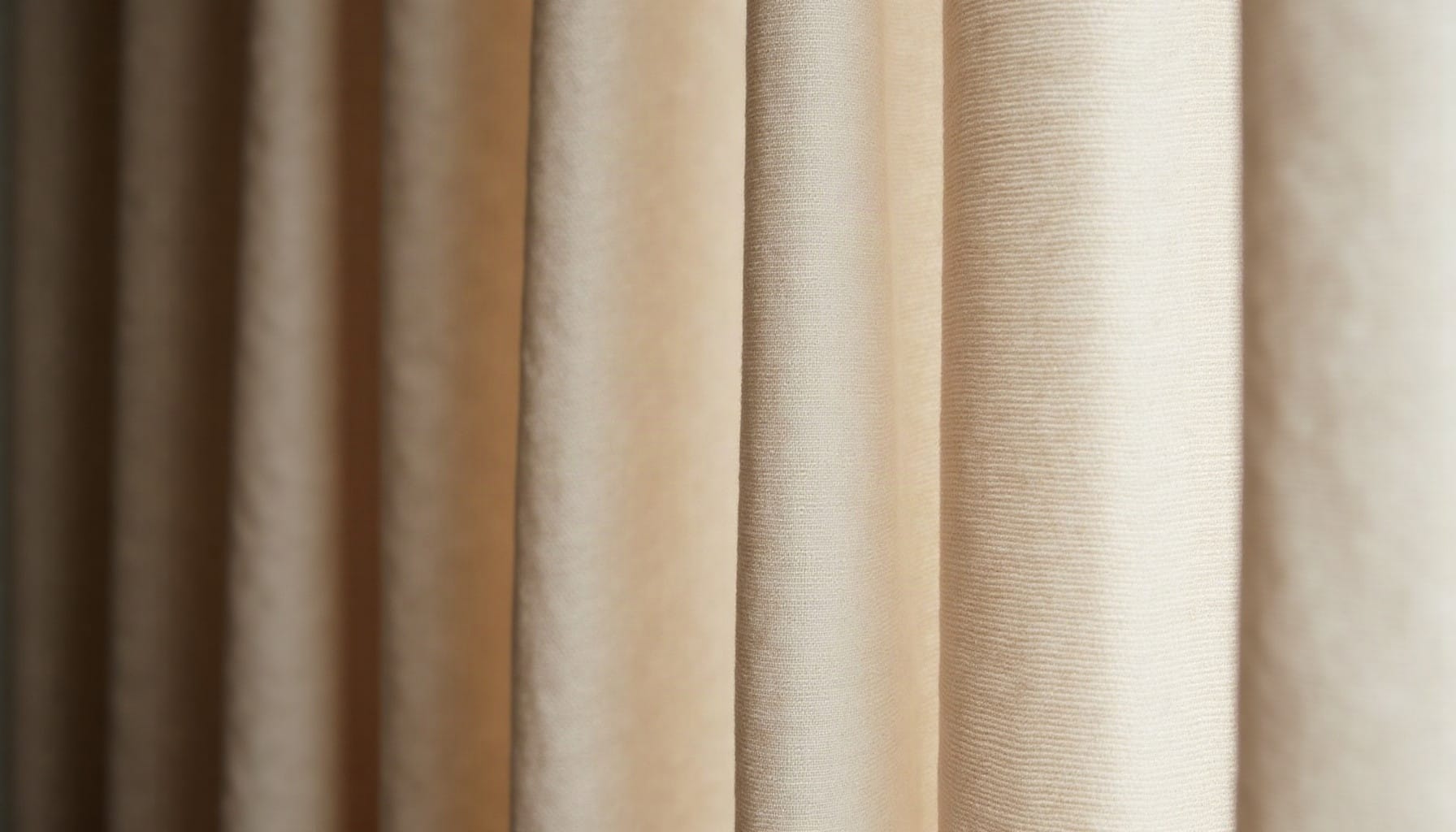 dark grey curtains, warm minimal detail