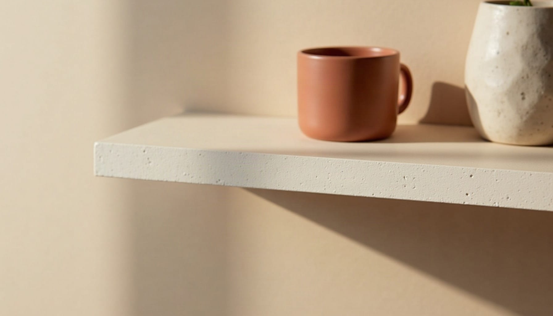 wall shelves design — warm minimal detail