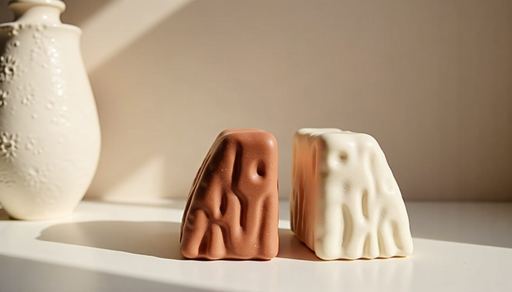decorative bookends, warm minimal detail