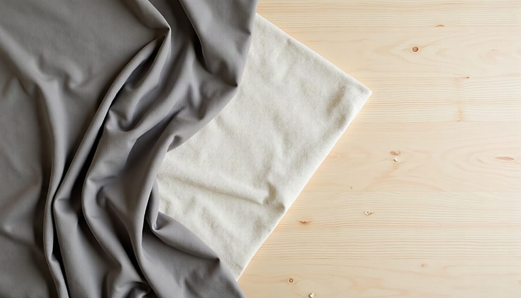 dark grey curtains, natural textures