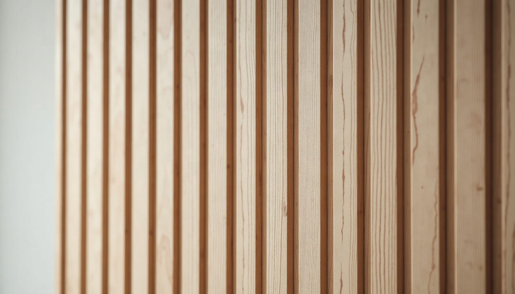 slat wall panels grey, warm minimal detail