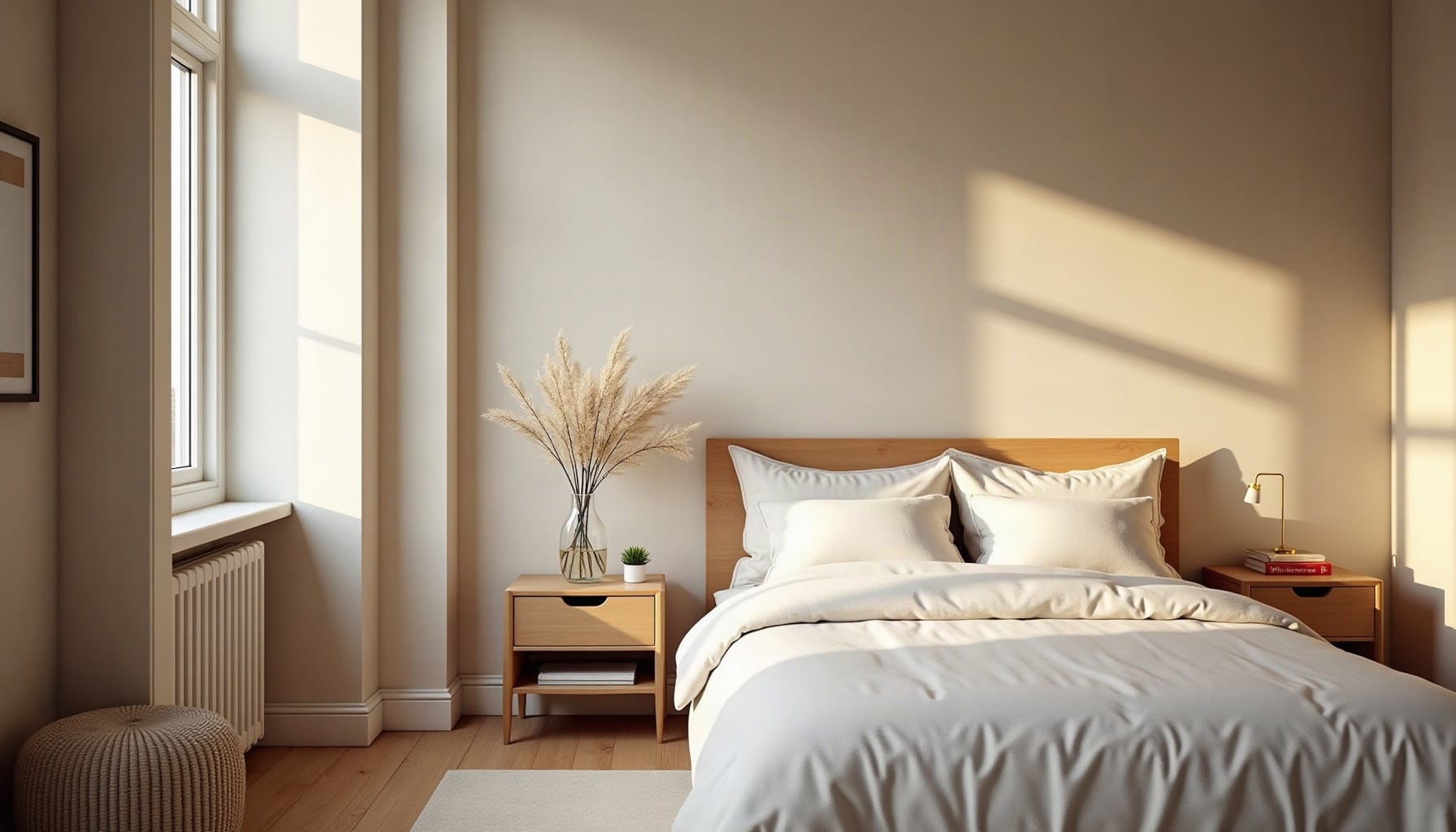 bedroom window ideas — natural textures