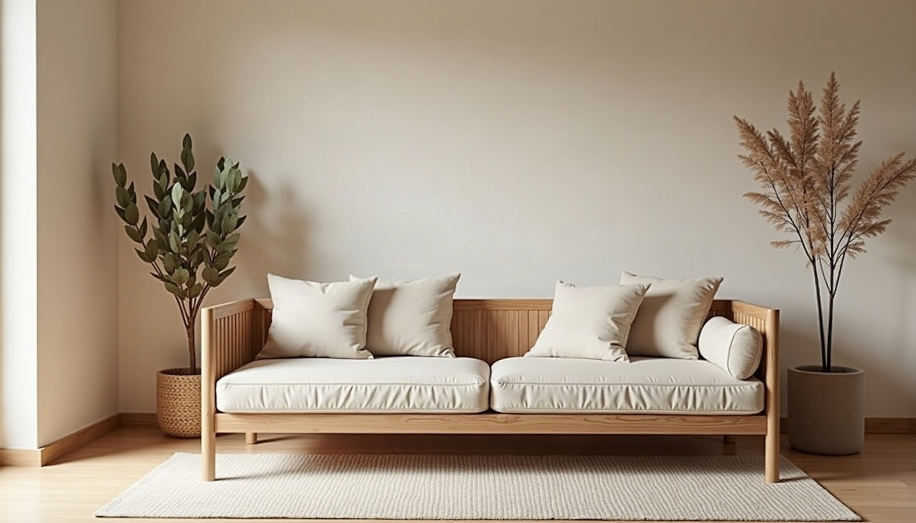 room transformation, natural textures