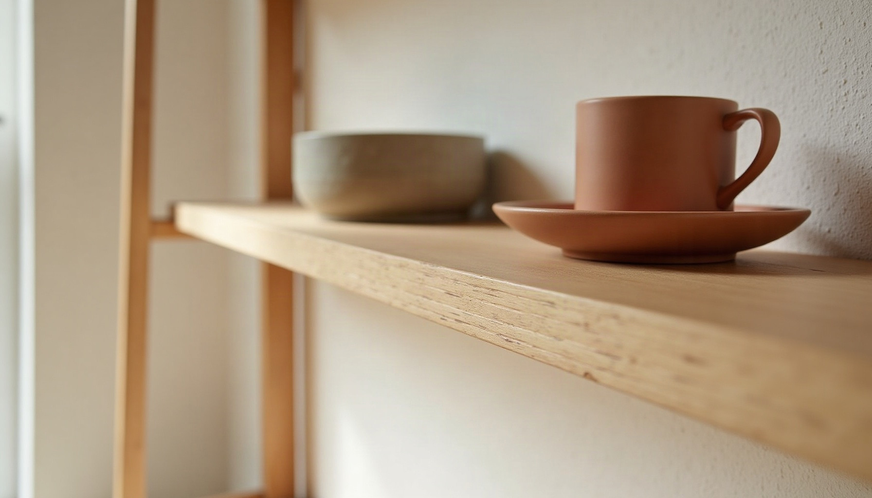 styling kallax shelves, warm minimal detail