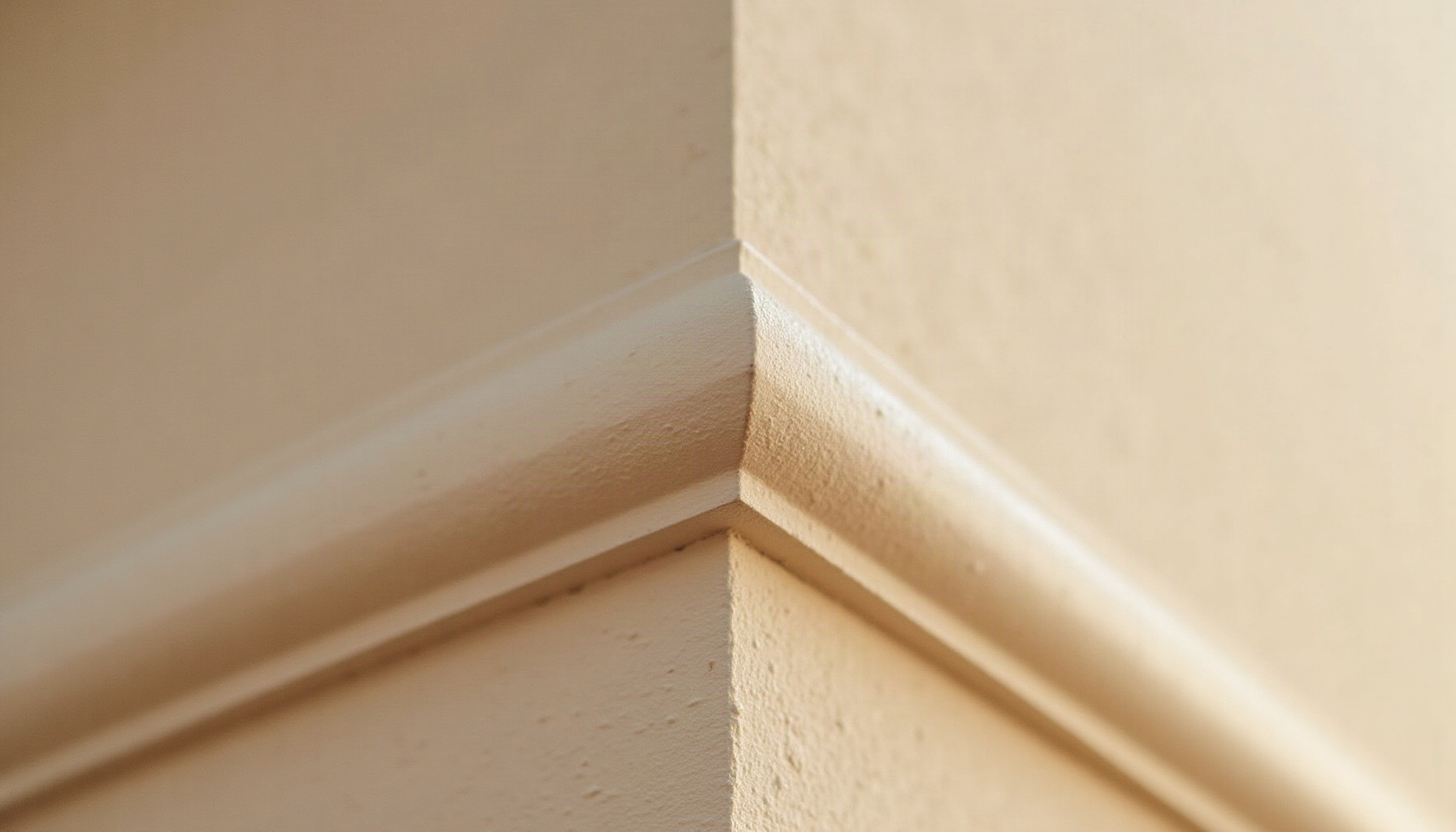 wall panel corner trim, warm minimal detail