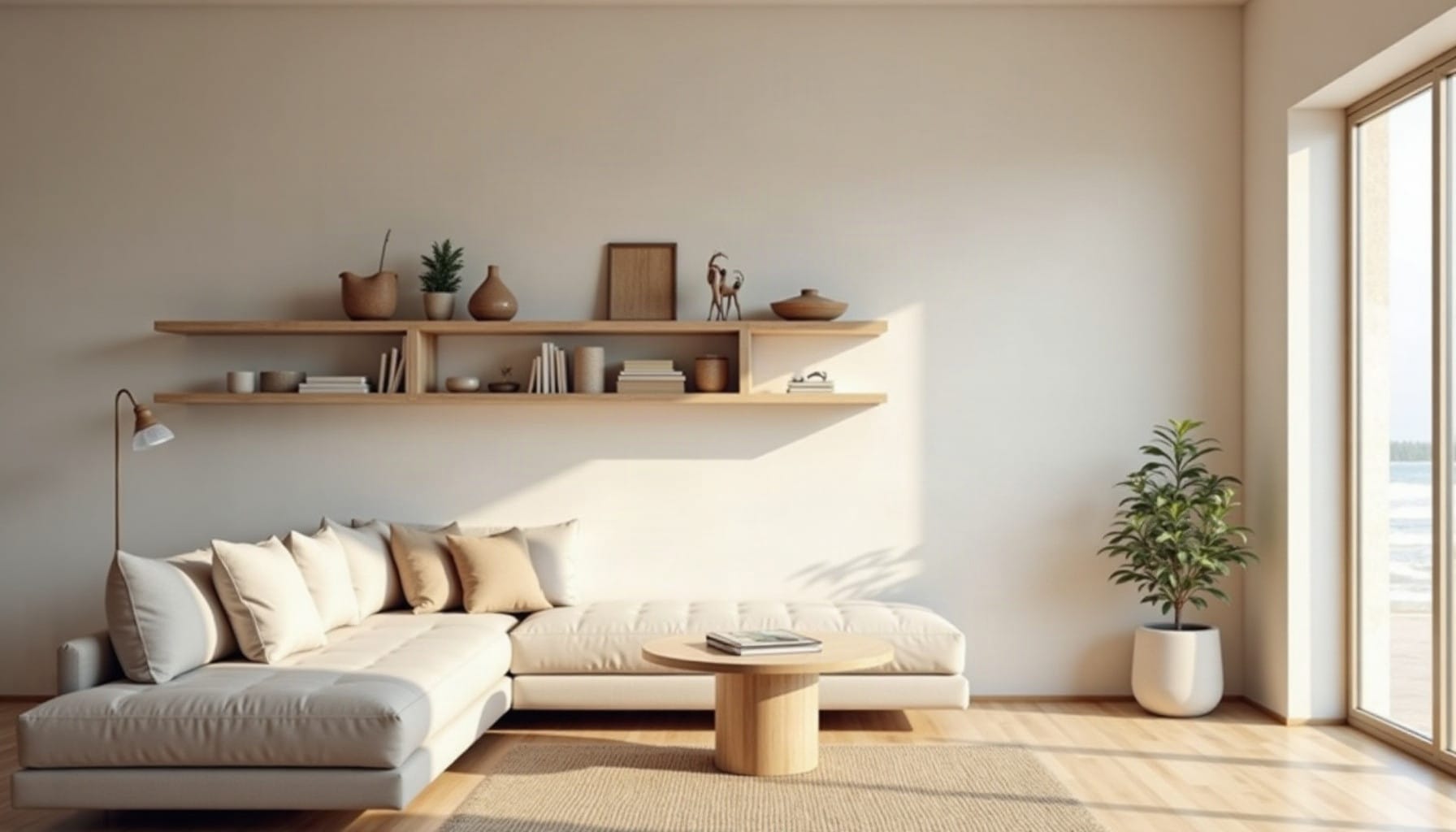 wall shelf decorating ideas, natural textures