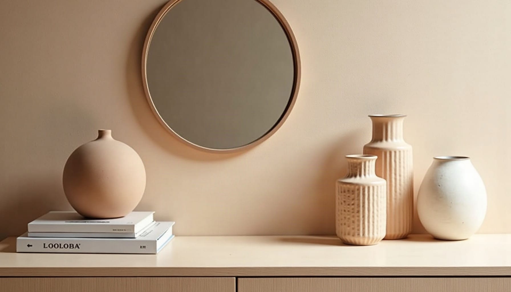 room of mirrors, warm minimal detail