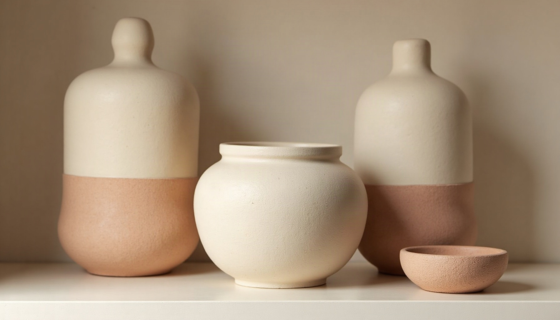 how to decorate shelves without looking cluttered, warm minimal detail