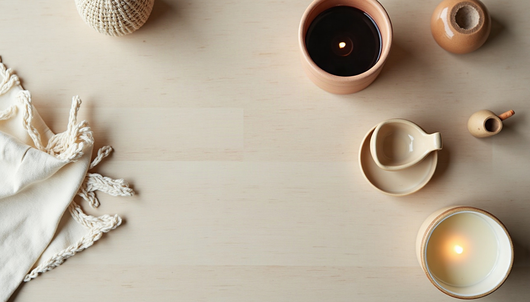 dark academia candles, natural textures