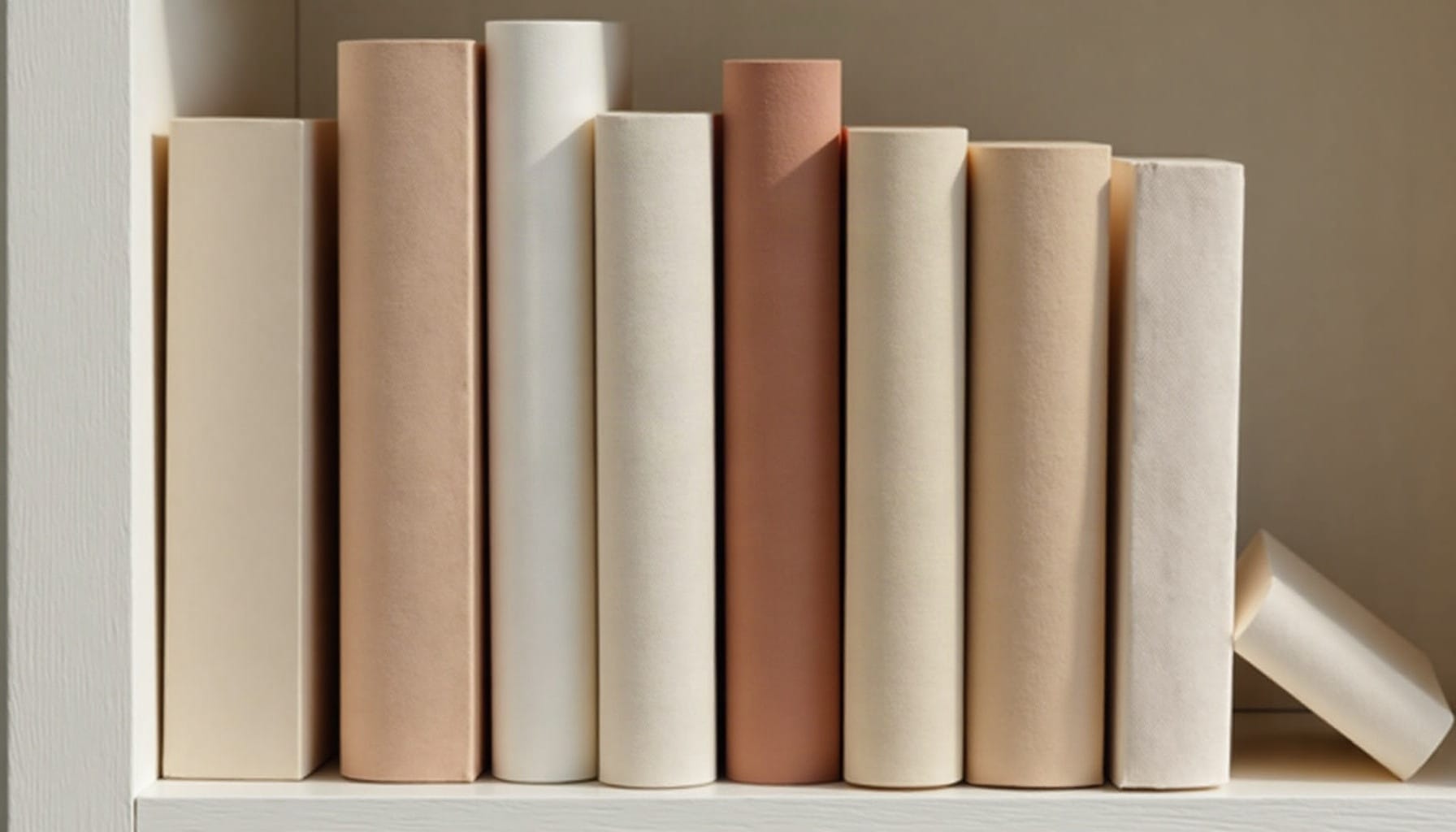 living room bookshelf decorating ideas, warm minimal detail