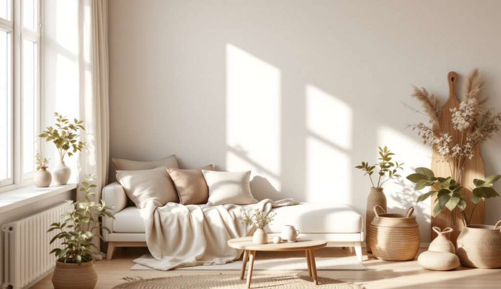 A Calm, Affordable Room Transformation Using Only Natural Materials