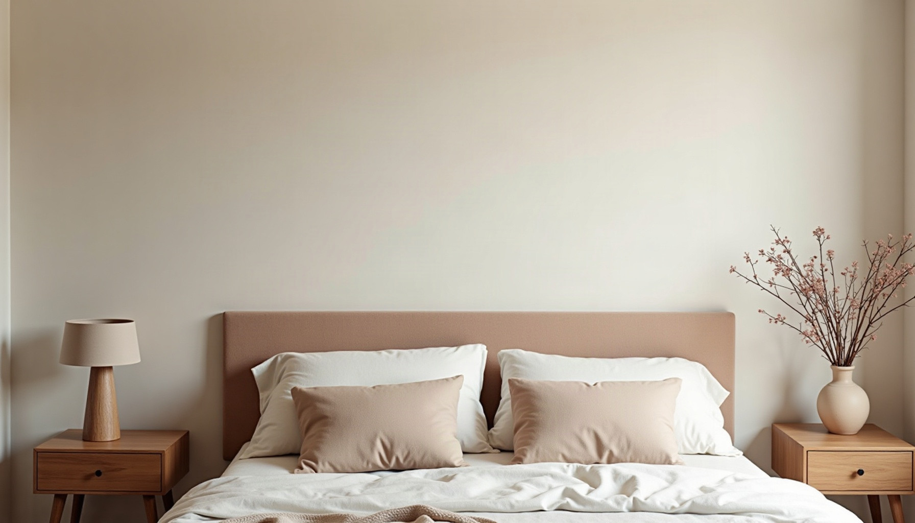 fixing headboard to wall, natural textures