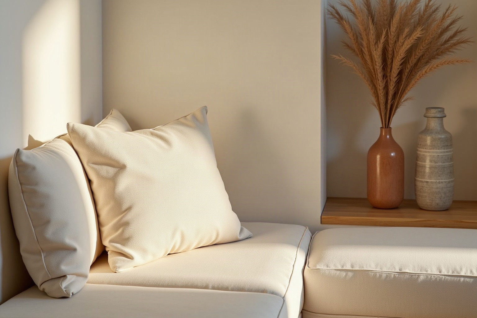 living room with chimney breast ideas — warm minimal detail