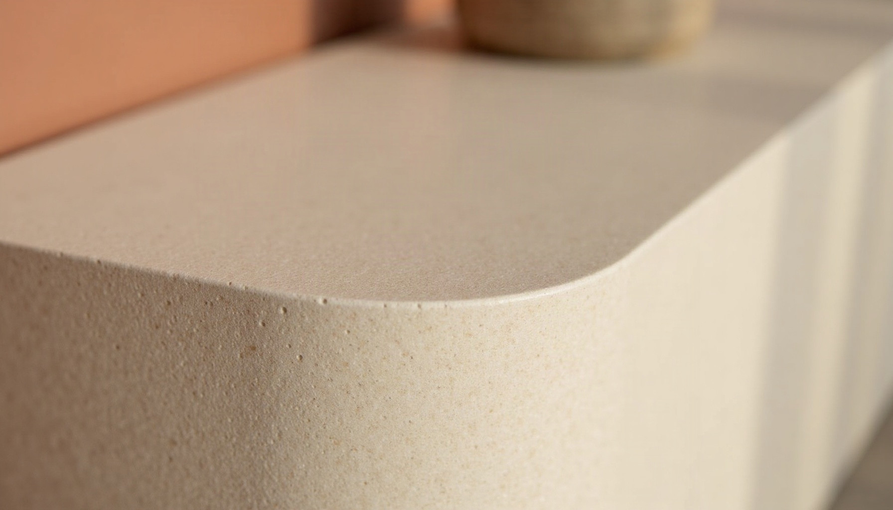 wall plinth, warm minimal detail